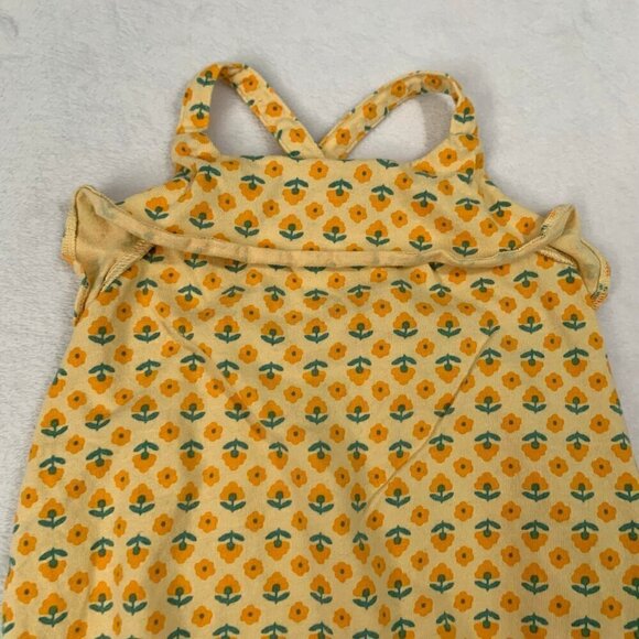 5/$25 Carter's yellow spring florals strappy sleeveless shorts bubble romper - Picture 2 of 7